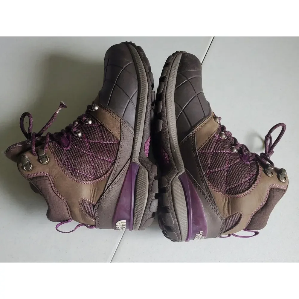 The North Face Womens Brown Purple Primaloft Fall Winter Boots Size 8.5 Quality